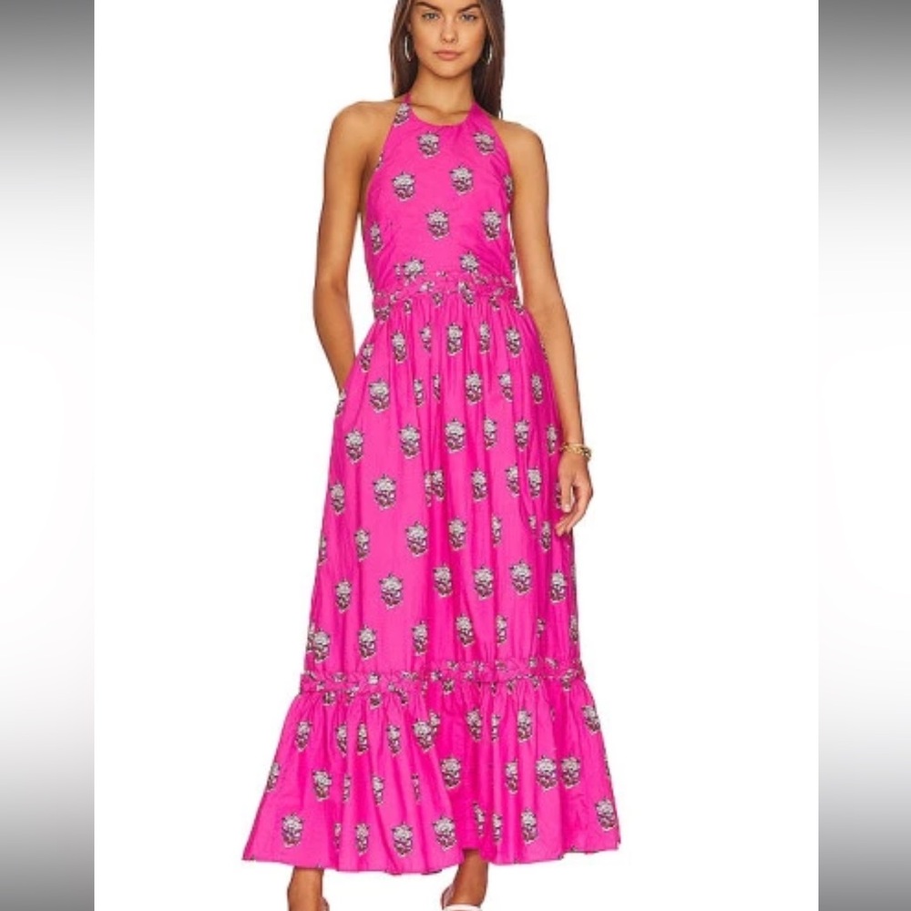RHODE Pink Floral Maxi Dress